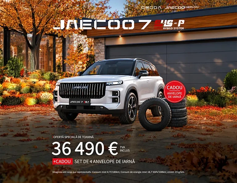 Jaecoo 7 cu set de anvelope de iarnă cadou